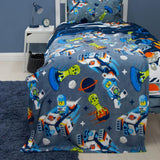 Offizielle Lego® City-Fleecedecke von Character World, superweicher, warmer blauer Überwurf, Cityspace-Design, perfekt für Schlafzimmer, Camping und Schlafen, 100 x 150 cm große Betten und Decken. Besuchen Sie den Character World-Store