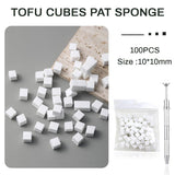 100 Stück Nail Art Schwamm mit Metallgreifer, Sponge Brush Applicator, Sponge Nagel Pinsel, Maniküre Zubehör für Nägel, um eine Varaudzen von Gradient Nail Art Patterns zu erstellen