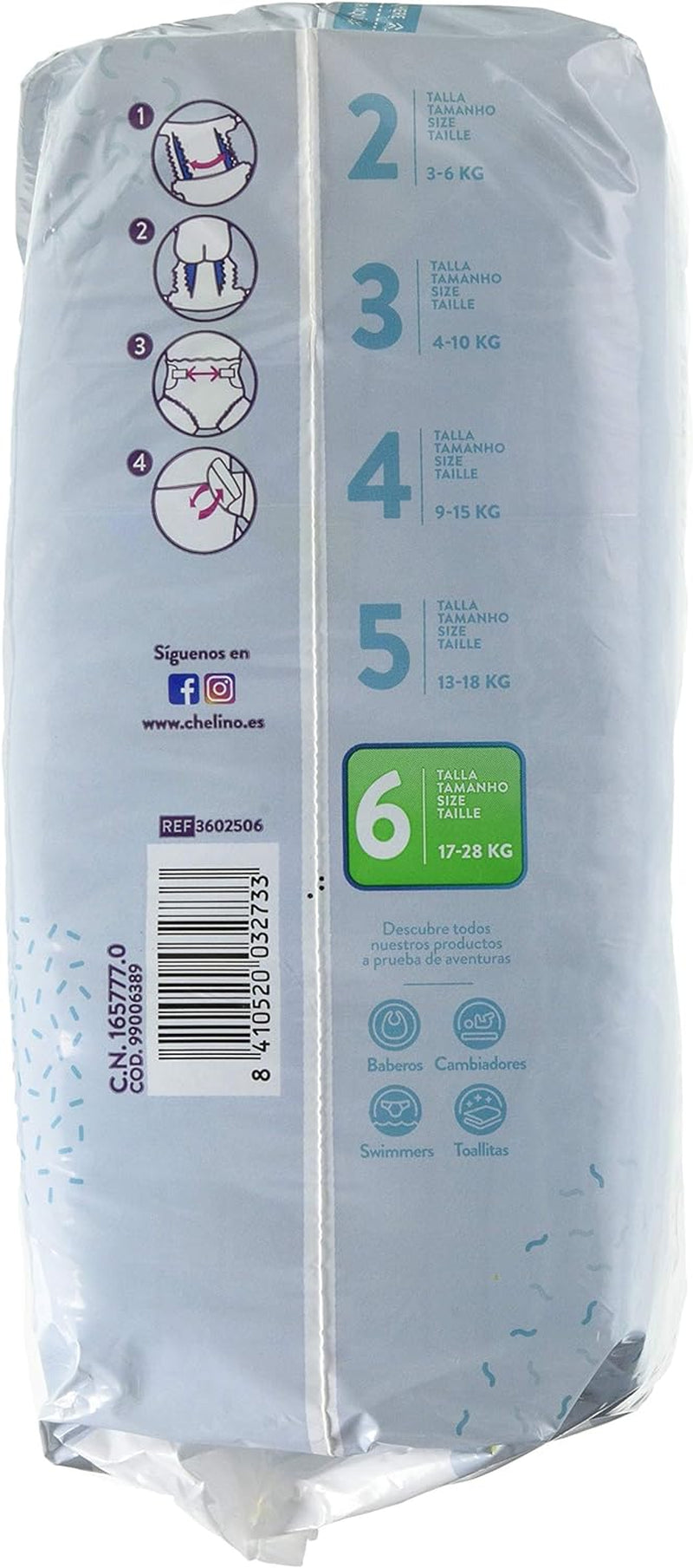 Windeln Indas Fashion & Love XL, Größe 6 (17-28 kg), 27 Stück