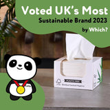 Die Cheeky Panda Bambus-Cocktailservietten | weiße Servietten 100 Stück Papierservietten