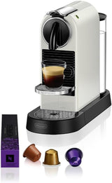 Nespresso EN167.W Citiz Kapsel-Espressomaschine, Hochdruckpumpe und ideale Temperaturkontrolle, ohne Aeroccino (Milchschäumer), Energiesparfunktion, 1260 W, Cremeweiß, 37,4 x 11,9 x 25,5 cm