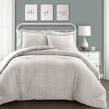 Lush Decor Farmhouse Steppdecke mit Streifen, Full/Queen, grau Bettdecken und Steppdecken Naty Shop