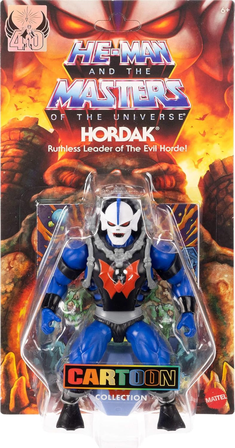 Masters of the Universe Origins Actionfigur Hordak aus der Cartoon-Kollektion, ca. 14 cm groß, wilder Horde-Bösewicht aus der TV-Serie der 1980er Jahre, 16 Bewegungspunkte, Mini-Comic-Booklet, JBM79 Actionfiguren Naty Shop