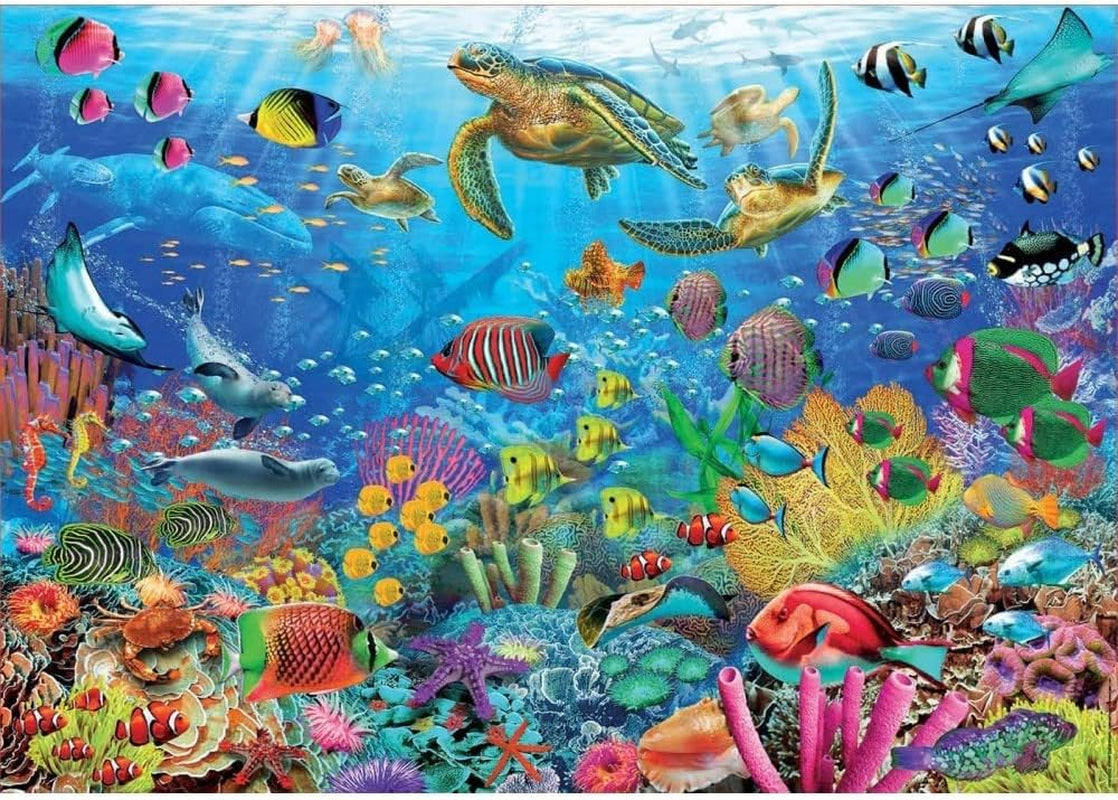Educa - Puzzle 1000 Teile für Erwachsene | Unterwasserwelt, Puzzle 1000 Teile für Erwachsene und Kinder ab 14 Jahren, Meerestiere, Naturpuzzle (19266) Puzzle Naty Shop