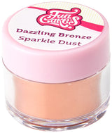 Funcakes Sparkle Dust Dazzling Bronze: Funkelndes Lebensmittelfarbpulver zum Dekorieren von Kuchen, Halal-zertifiziert