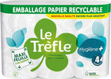 Le Trefoil Hygiene + Toilettenpapier, 6 Rollen, 4 Stärken (2er-Pack)