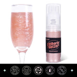 Essbarer Glitzer – 10 g, roségoldener Getränkeglitzer, essbares Glitzerpulver, Lebensmittelfarbpulver, Goldpulver, metallisches Glitzerpulver, Glitzerspray für Cocktails, Schokolade, Kuchen, Fondant