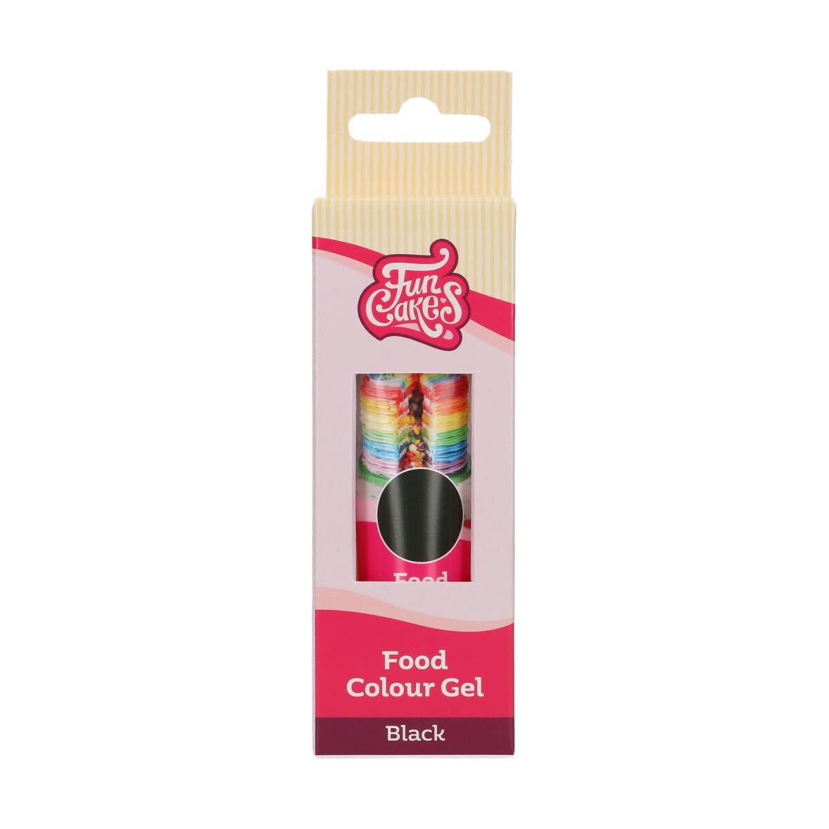 Funcakes Lebensmittelfarbe, schwarzes Gel: Hochkonzentrierte Lebensmittelfarbe für Teig, Creme, Fondant und Marzipan. Einfache Dosierung. Ein einziger Tropfen, um lebendige Farben zu erzeugen. Halal. 30 g.
