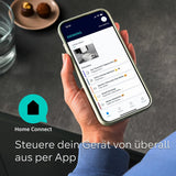 Siemens EQ700 Espressovollautomat, großer Farb-TFT-Bildschirm, 36 Heiß- und Kaltgetränke, Kaltbrühen, 2-Tassen-Funktion, App-Steuerung, automatisches Reinigungssystem, schwarzer Edelstahl, TQ717D03