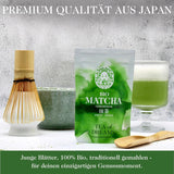 Bio-Matcha-Pulver für Tee und Matcha Latte – Premium-Zeremonienqualität aus Japan – Original Kissui-Grüntee – 30 g