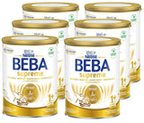 BEBA SUPREME JUNIOR 1 Plus – Getränk für Kinder ab 1 Jahr, mit Komplex 6 HMO, laktosefrei, palmölfrei, fischölfrei, Nahrung für Kleinkinder, Babymilchpulver, 6er Pack (6 x 800g)