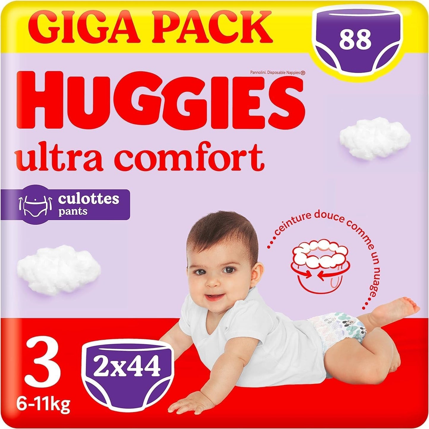 Huggies Ultra Comfort, Höschenwindeln, Größe 5 (12–17 kg), Packung mit 68 Höschenwindeln