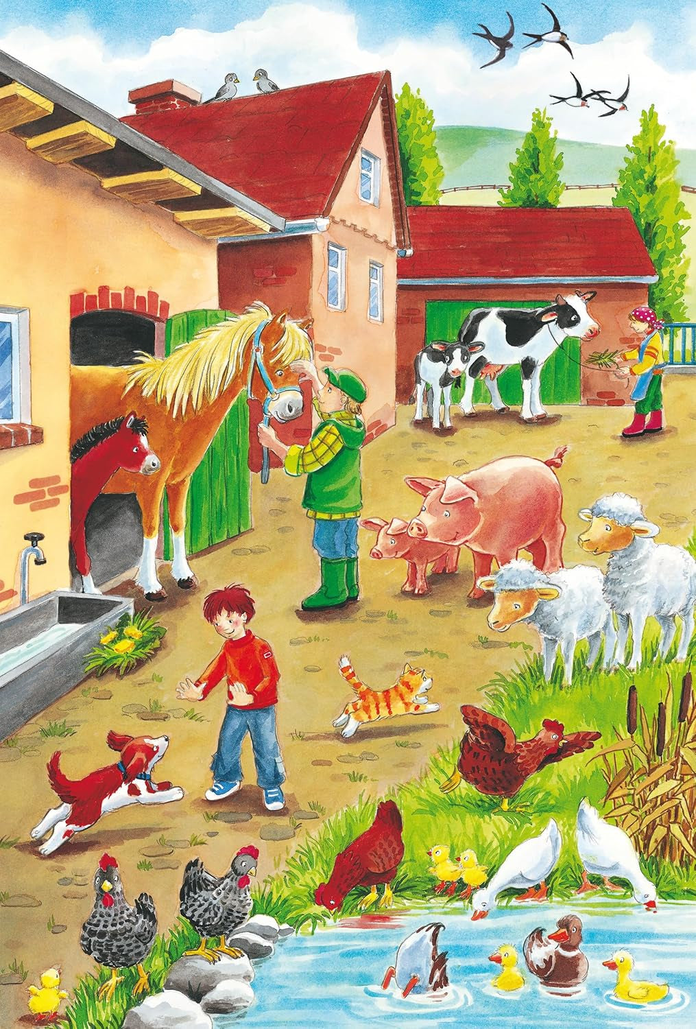 Schmidt Spiele 56216 Puzzle für Kinder, 3X24 Teile Puzzle Naty Shop