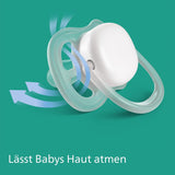 Philips AVENT Ultra Air-Schnuller – 4er-Pack BPA-freie, atmungsaktive Schnuller für Babys von 6–18 Monaten, inklusive Tragetasche und Sterilisation, Schildkröten-/Wal-Muster (Modell SCF085/66)