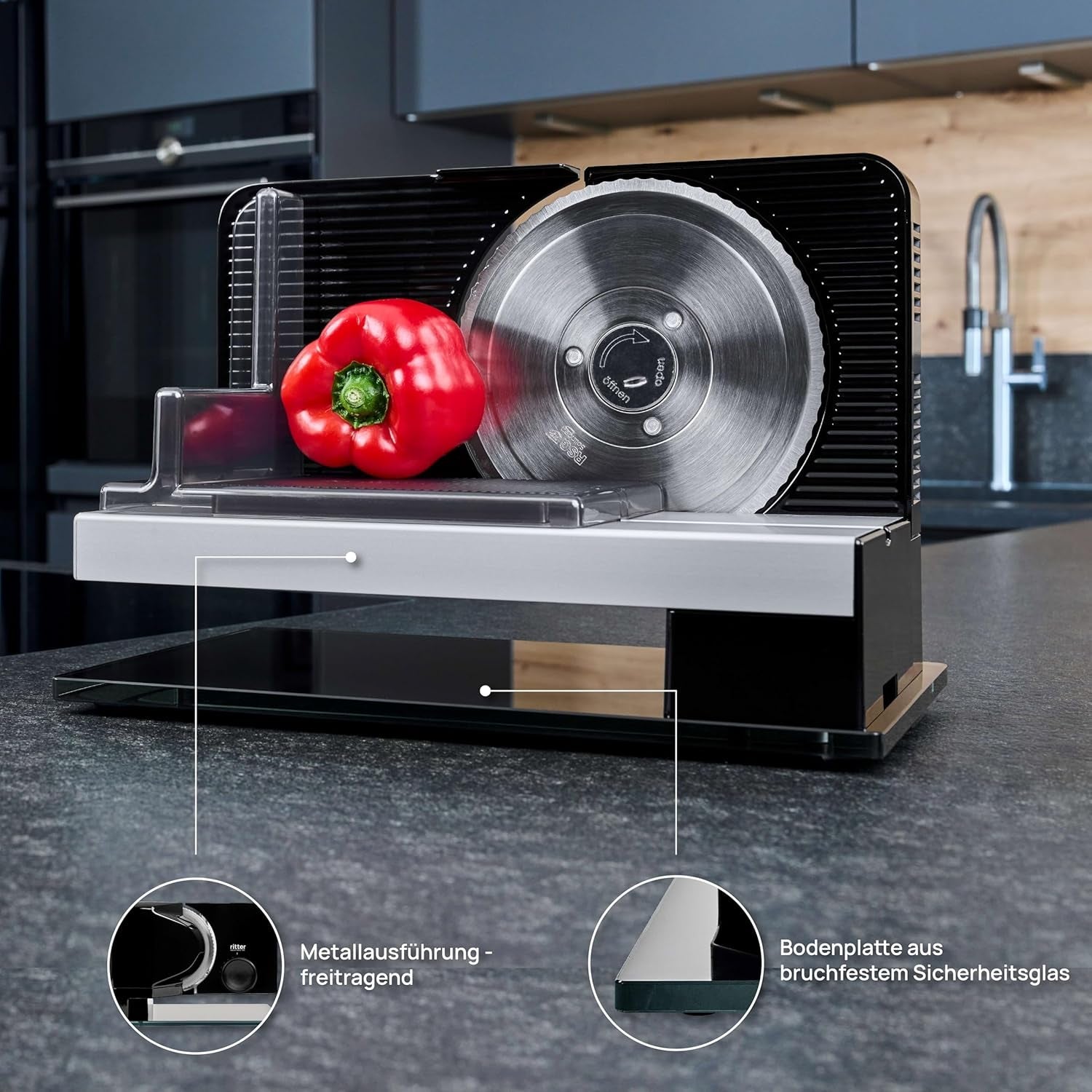Ritter Sono 2 Elektrischer Multifunktionsschneider Rasnite und Allesschneider Naty Shop