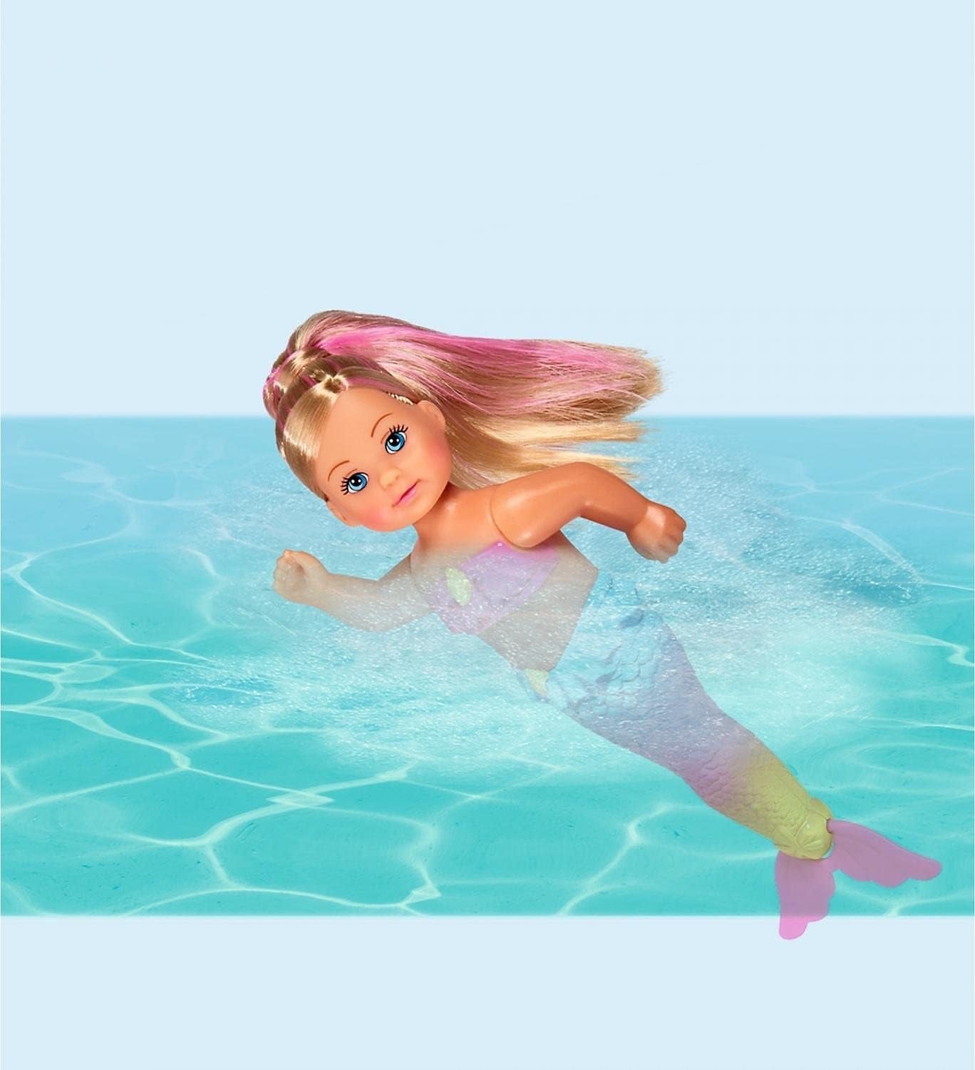 Simba 105733318 Evi Love schwimmende Meerjungfrau-Puppe, mehrfarbig, Einheitsgröße