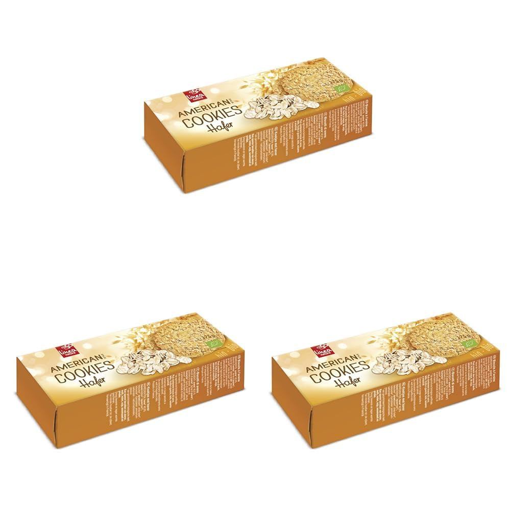 Bio-Haferkekse, amerikanische Haferkekse, Bio-amerikanische Haferkekse, 175 g