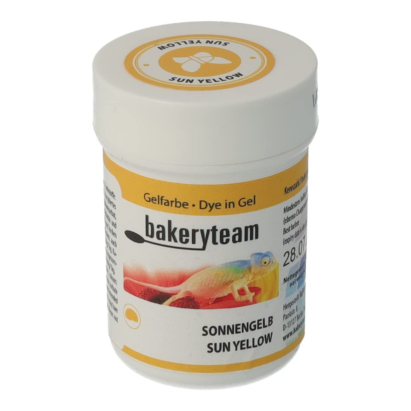 Bakeryteam Lebensmittelfarbgel zum Zuckerguss, hellgelb, 35 g