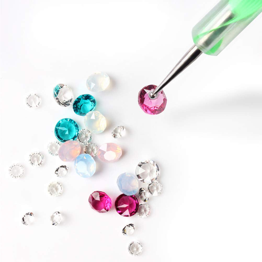 Nagel-Strasssteine ​​mit Punktierungswerkzeugen, 3D-Nageldekoration, Nagel-Glitzerstein-Set, Nail-Art-Glitzer, Nagelzubehör, Nageldesign mit Pinzette