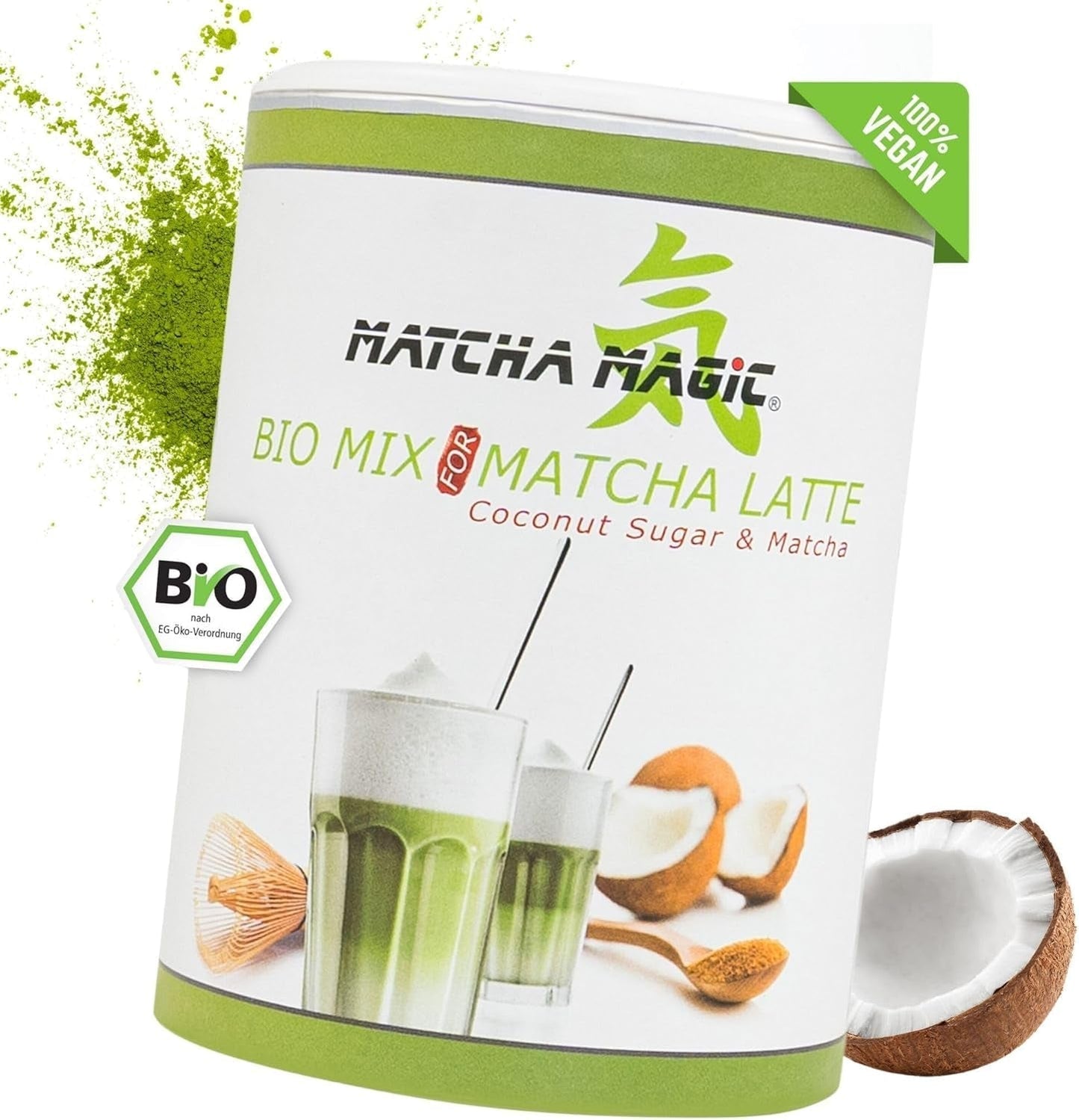 Matchamagic – Bio-Matcha-Latte-Pulver aus Japan mit Kokosblütenzucker für einen leckeren Tee