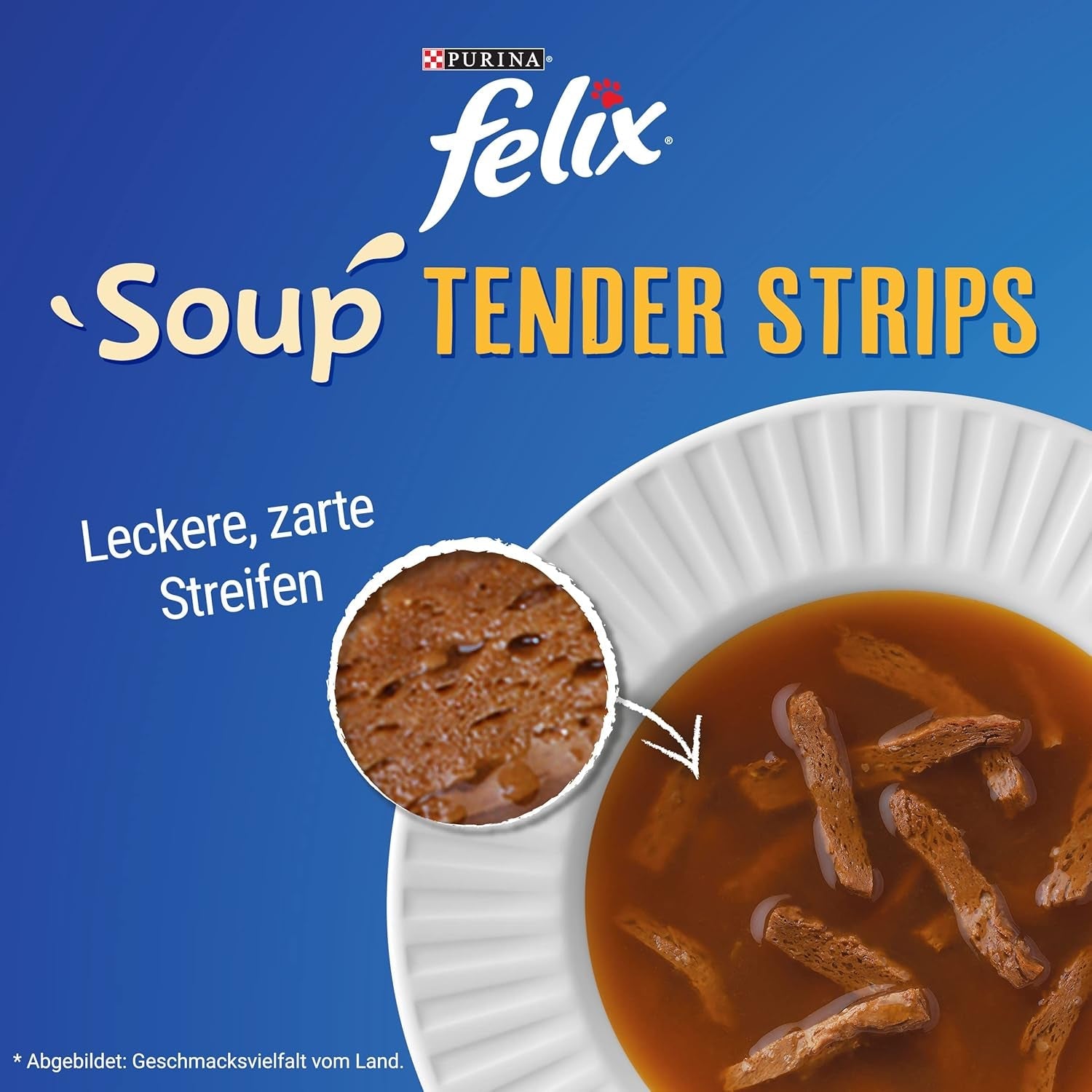 Felix Suppenstreifen, Katzensuppe, gemischte Sorte, 8er Pack (8 x 6 Beutel à 48g)