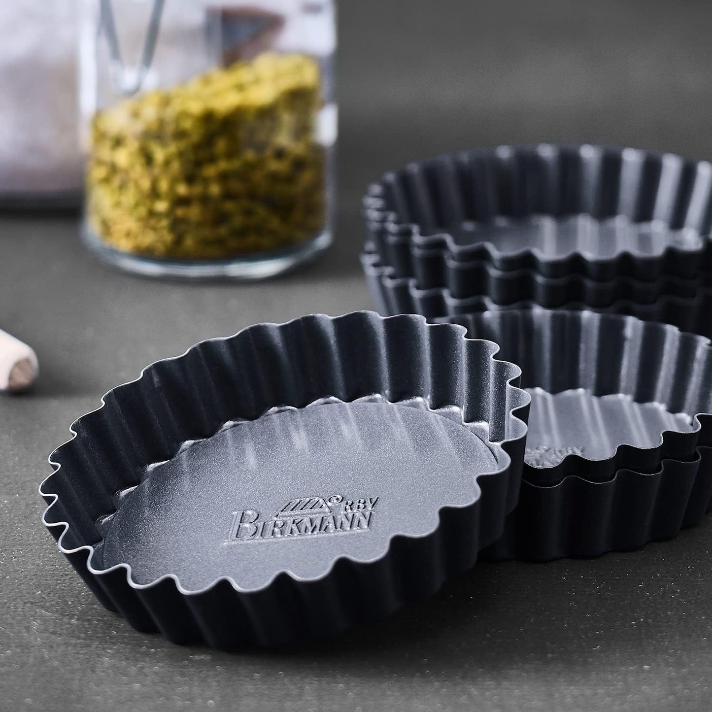 RBV Birkmann Premium Baking, Tarteform, Ø 10 cm, 6 Stück, mit abnehmbarem Boden. Formen und Backbleche Naty Shop