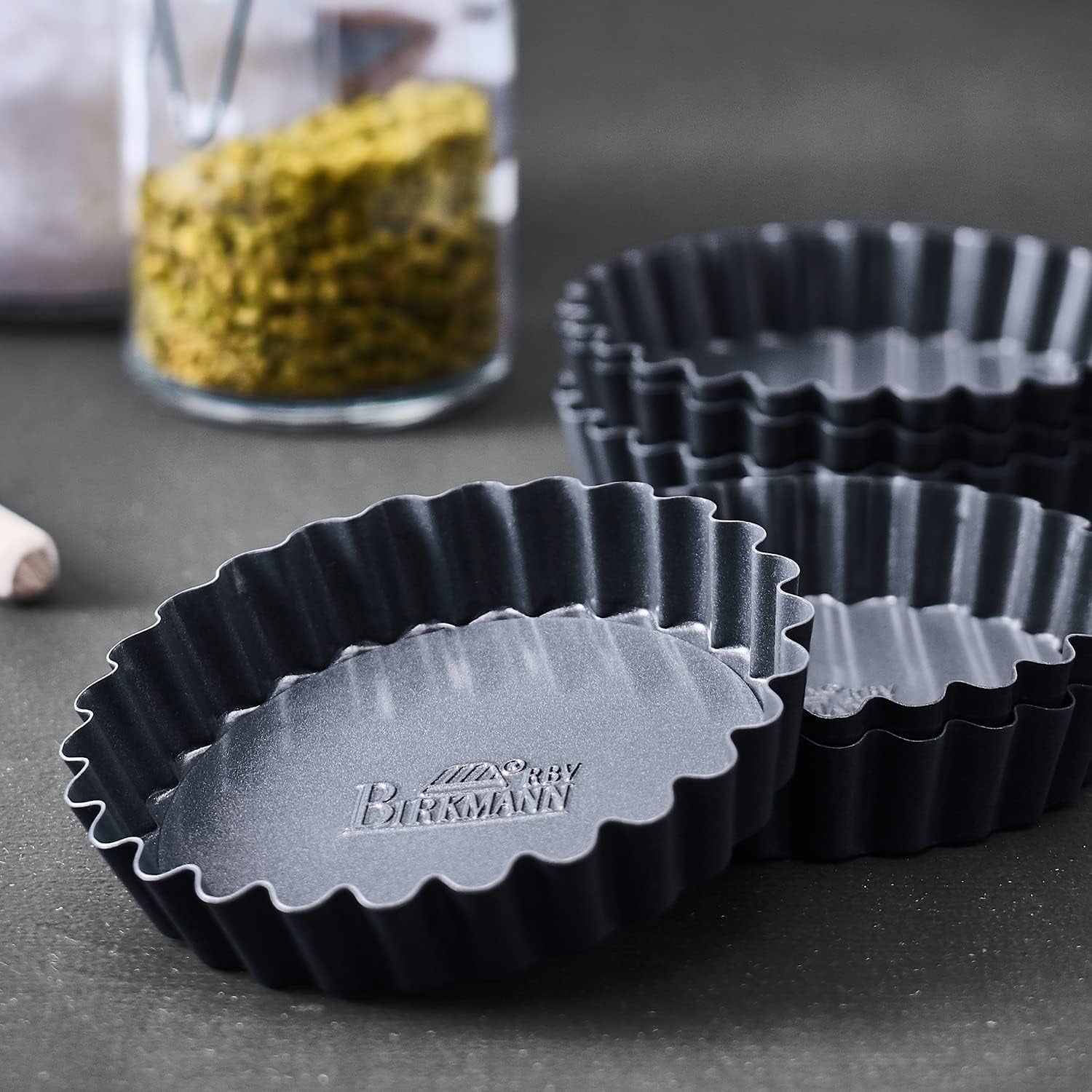 RBV Birkmann Premium Baking, Tarteform, Ø 10 cm, 6 Stück, mit abnehmbarem Boden. Formen und Backbleche Naty Shop