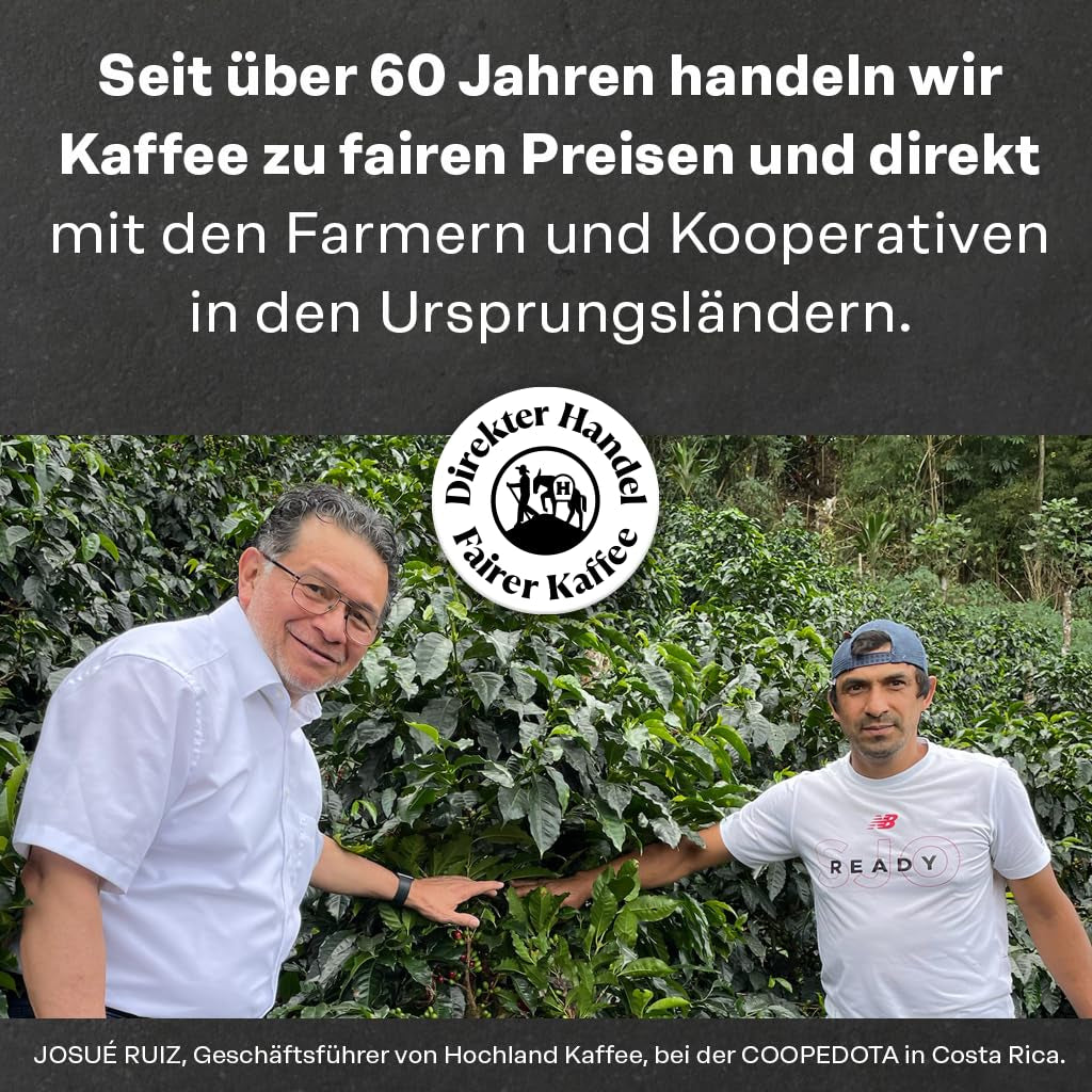 Hochland Kaffee - Holanka Crema - 250g Kaffeebohnen - Nachhaltiger Direktverkauf - Perfekt für Vollautomaten und Siebträger - Milder aromatischer Geschmack - Beste Qualität aus Peru