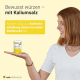 Raab Vitalfood Kalium salt-Mischung, Mineralsalzmischung mit 66,7 % Natriumchlorid (Kochsalz) und 33 % Kaliumchlorid, Kalium trägt zur A Stärkung eines normalen Blutdrucks bei (1 x 200 g Dose)