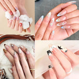6 Stück Nagelbürsten mit Kappe, Nagel-UV-Gel-Acryl-Nagelbürste, Nagel-Gel-Pinsel, teilweise Nail-Art-Pinsel-Set
