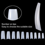 1000 Stück künstliche Nägel, 10 Größen, natürliche Nagelspitzen, künstliche französische Nagelspitzen, künstliche Nagelspitzen, falsche Nagelspitzen, Box, Kunstspitzen für Frauen und Mädchen