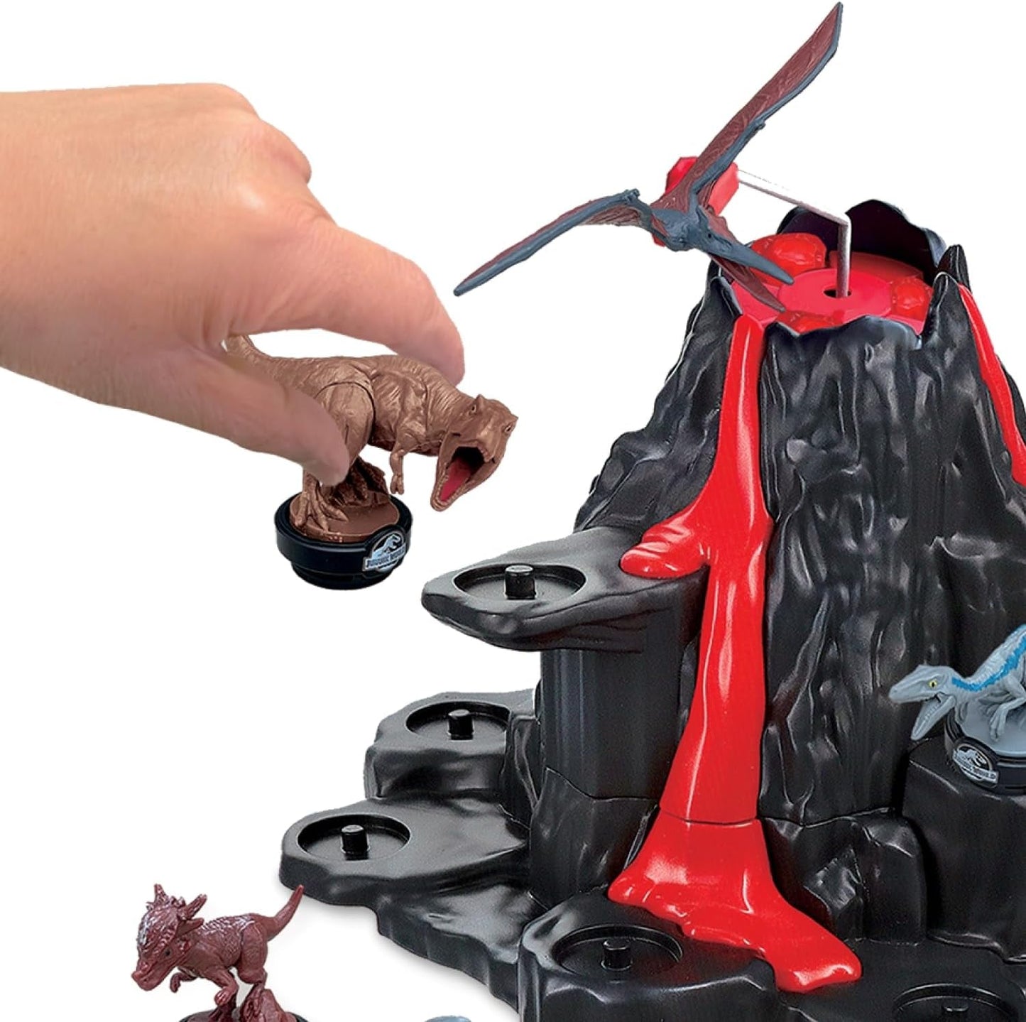 EPOCH Games – Jurassic World Trembling Volcano 7509 Dinosaurier-Spielzeug-Brettspiel für Kinder ab 4 Jahren