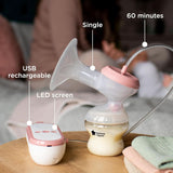 Tommee Tippee Made for Me Einzigartige elektrische Milchpumpe, starke Saugkraft Zubehör Essen und Stillen Bebe Naty Shop