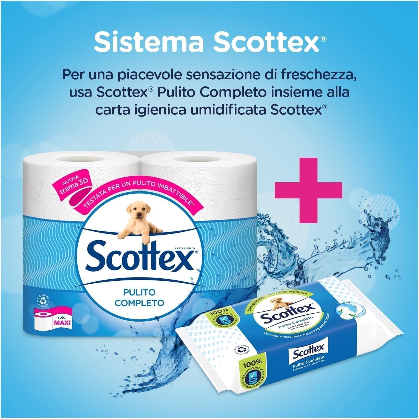 Toilettenpapier, sauber, platzsparend, 64 Rollen