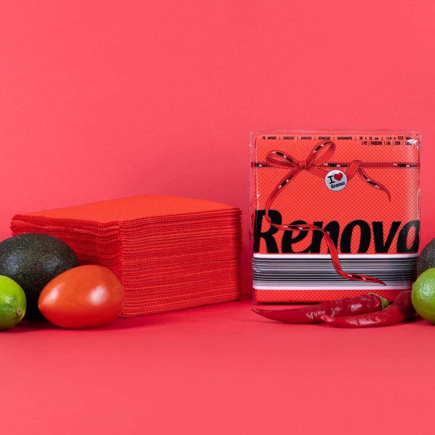 Renova-Papierservietten, Red Red Label – 70 Servietten