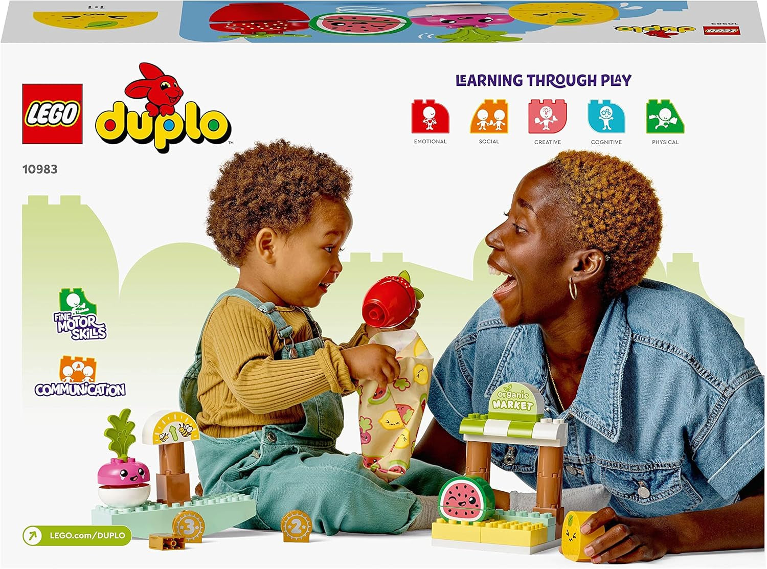 LEGO DUPLO Mein erster Bio-Markt, Spielzeugladen-Set für Jungen und Mädchen, Lernspielzeug für Kleinkinder ab 1,5 Jahren, Obst- und Gemüsezubehör 10983 Bausets Besuchen Sie den LEGO-Store