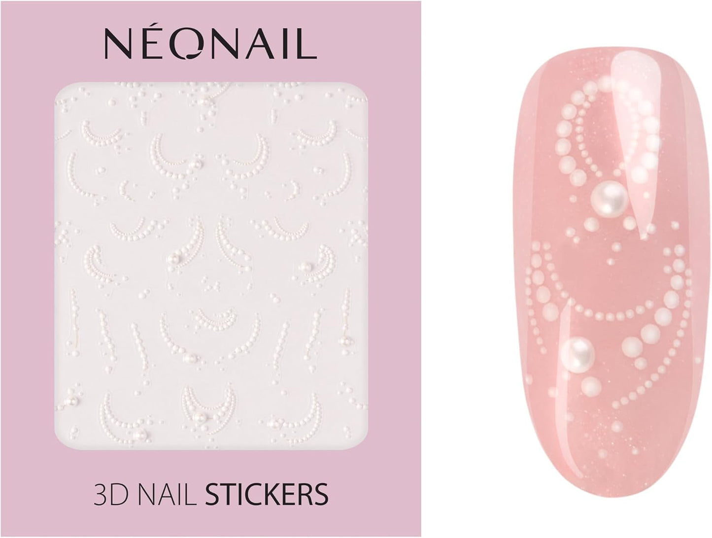 NÉONAIL Nagelstickers 3D - 61 Muster - Nail Charms - Nägel Selber Machen - Nägel - Nageldesign - Zubehör - Nailart - Nail Art Zubehör - Nagel Deko - Nagelschmuck - Dekoration Nageldesign - Weiß