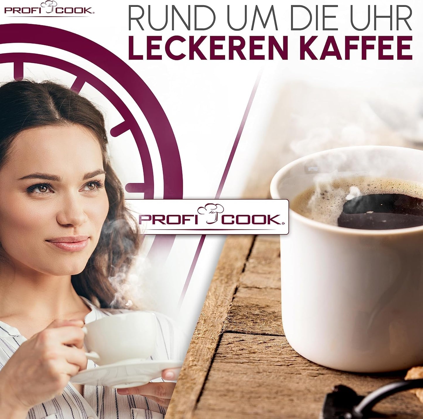 Kaffeemaschine Profi Cook | 8-10 Tassen | Timer | Sensor-Touch-Steuerung | 1,2 Liter doppelwandige Thermoskaraffe | Geschmackssiegel | Filterkaffeemaschine aus Edelstahl | PC-KA 1191