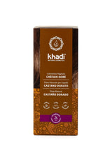 khadi GOLDBRAUN Pflanzenhaarfarbe, Haarfarbe von leuchtendem Bernstein bis zu sanftem und glänzendem Goldbraun, 100 % pflanzliche Naturhaarfarbe, natürlich und vegan, zertifizierte Naturkosmetik, 100g Naty Shop Haarfarbe