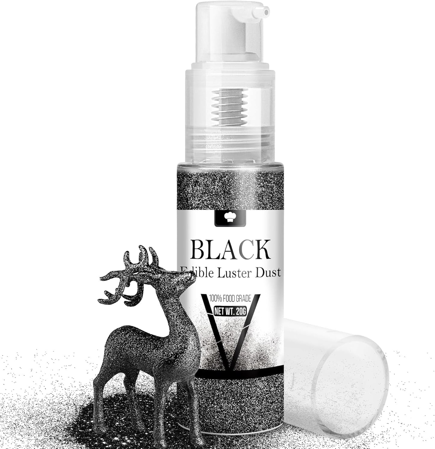 Essbares Glitzerspray-Set – 20 g schillernder Glitzerstaub für Getränke, Champagner, Kuchen – essbare metallische Lebensmittelfarbe für Cocktails, Wein, Likör, Backen, Kuchen