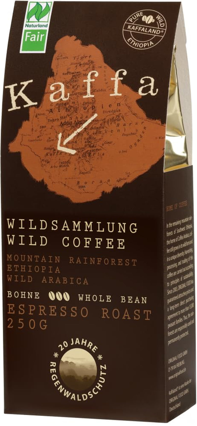 Gerösteter Bio-Espresso, ganze Bohnen (6 x 250g)