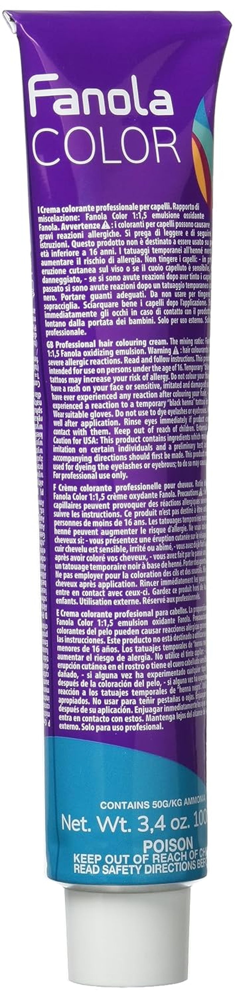 Fanola crema colore Farbcreme 7,0 Blond, 100 ml Haarfärbemittel Naty Shop 7,0 Blond