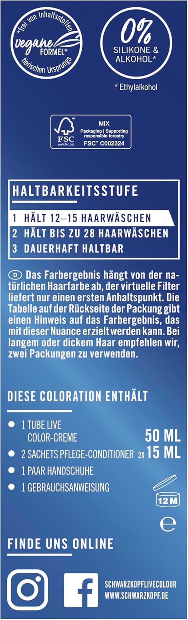 Schwarzkopf LIVE Ultra Brights semi-permanente Haarfarbe 097 Mermaid (3 x 80 ml), Färbung für intensive Ergebnisse oder Pastellfarben, beständig gegen 12–15 Haarwäschen, mit Pflegespülung. Haarfärbemittel Naty Shop