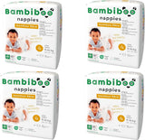Bambiboo Mini-Einwegwindeln, hautfreundlich, mit weicher Bambusfaser-Nabelöffnung – Windeln für Neugeborene – Einwegwindeln für Neugeborene – Hautschutz – Größe 2, 25 Stk
