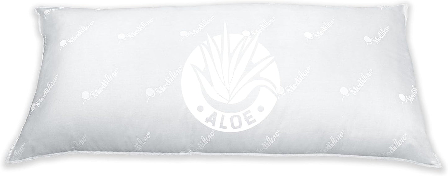 Mediflow 5223 Aloe Vera Action Wasserkissen, orthopädisches Halswirbelsäulen-Stützkissen, 40 x 80 cm, weiß, 1 Stück (1 Packung) Naty Shop Standardkissen