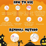 5 Stück Halloween 3D-Nagelaufkleber, 5D stereoskopische Nagelaufkleber, Nageldekorationen, Nageldesign-Zubehör