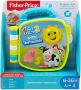 Fisher-Price Musical Animal Friends Songbook | Babyspielzeug ab 6 Monaten, 1 Jahr für Mädchen und Jungen | Kinderspielzeug | Musikbuch mit Sounds und Lichteffekten | Lernspielzeug (deutsch), GFP29 Jucarii Bebe Naty Shop