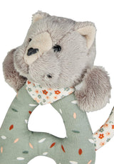Lilly Cat Sterntaler Fangspielzeug – Motorisches Aktivitätsspielzeug zum Rasseln, Berühren und Spielen – Plüschspielzeug für Babys und Kinder mit Rassel als treuer Freund – Graues Babyspielzeug aus weichem Stoff Bebe Naty Shop Toys