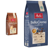 Melitta BellaCrema La Crema Kaffeebohnen 1 kg und BellaCrema Decaffeinato entkoffeinierte Kaffeebohnen 1 kg