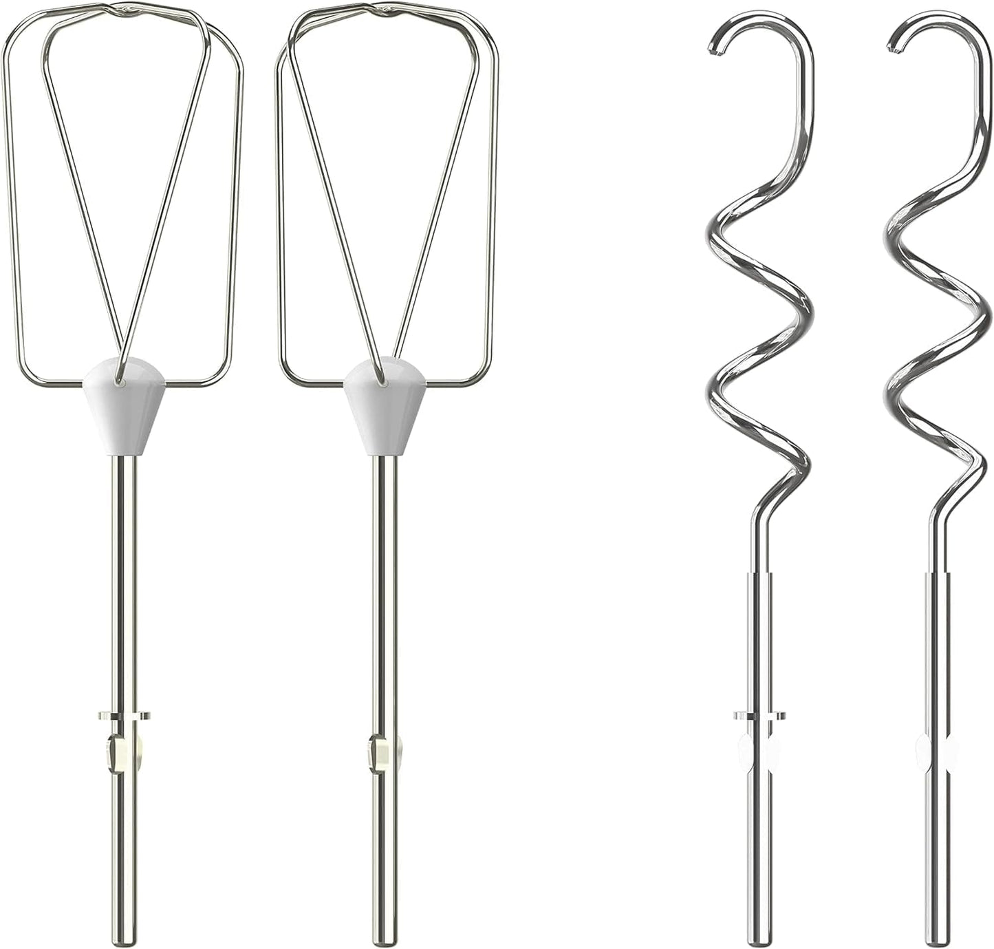 Krups GN4001 3 Mix 4000 Handmixer | 450 Watt | Robustes Design | Variabler Geschwindigkeitsregler | Turbo- und Auswurf-Funktion | inkl. 2 Rührbesen und 2 Knethaken | Weiß/Grau Kitchen Naty Shop